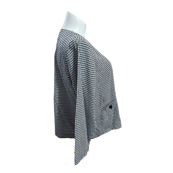 Norm Thompson‎ Womens Button Down Blazer Jacket Checked Lightweight Size XL - Picture 3 of 9